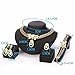 5PCs Chain & Oval Shape Beads Style Women Jewelry Set Gold Plated Party Show