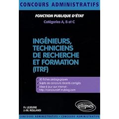 Concours Ingenieurs Techniciens De Recherche & Formation (Itrf)