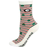 NCAA Georgia Bulldogs White St. Patrick's Day Crew Socks
