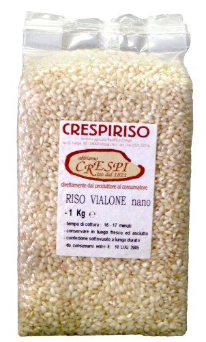 Carnaroli Rice by Pacifico Crespi since 1821 - 1 kg - 2.2 lbs bag by Pacifico Crespi