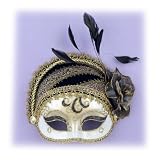 Masquerade Venetian Victorian 1920's Style Mardi Gras Mask