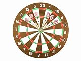 NEW DART BOARD + 6 BRASS DARTS FLAG CHECKERS 16.5" inch