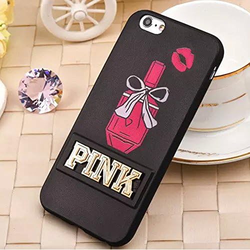 SuperBZ Apple iPhone 6S/6 Case Replacement Victoria Secret Red Wine Pattern with Stand Snap On TPU Case Cover for Apple iPhone 6 4.7 (Good Wine and red lip)