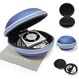 LOVE MY CASE / BLUE Fabric MP3 Player Case, cover, shell - Clamshell Style with Zip Enclosure, designed Inner Pocket, Durable Exterior Apple iPod Shuffle 2nd / 3rd / 4th Generation with Love my Case Cleaning cloth