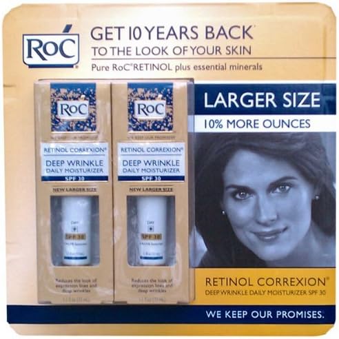 ROC Retinol Correxion Deep Wrinkle Daily Moisturizer SPF 30 (1.0oz X 2) by Retinol Correxion