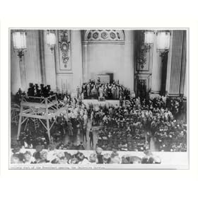 Historic Print (M): [Selective Service lottery, Wash., D.C. 1940: Pres. Roosevelt opening the lottery in the