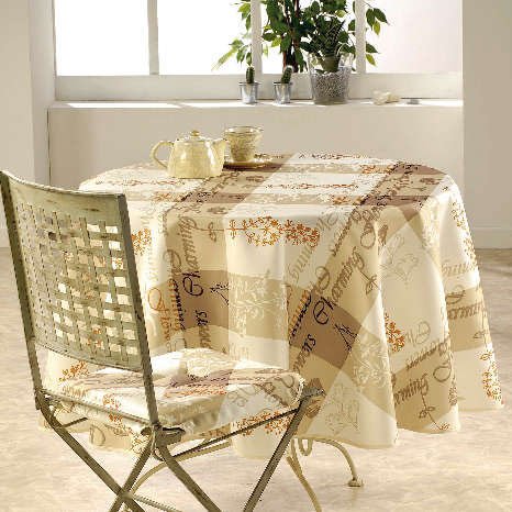 Nappe charme naturel ronde diametre 180cm