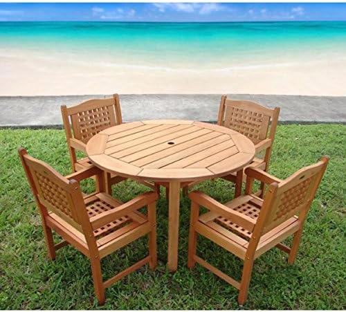 Amazonia Miramar 5-piece Wood Patio Set