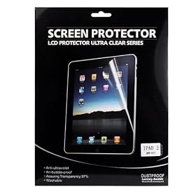 6 Pack iPad 2 & New Apple Ipad 2012 (Retina Display) Screen Protector for New Apple iPad 9.7 inch Tablet 2nd Generation Includes Microfibre Cleaning Cloth And Application Card