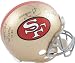 Joe Montana and Dwight Clark Autographed San Francisco 49er's Pro Line Helmet with The Catch Inscription and Diagram