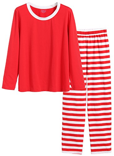 Latuza Women's Christmas Pajamas Set with Top & Striped Pants