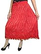 Red Broomstick Crinkle Skirt Hippie Gypsy Shabby Chic Boho Skirts