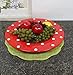 Polka Dots Serving Platter Color: Red