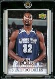 2007-08 Upper Deck First Edition # 205 Jeff Green RC - NBA Basketball ROOKIE Trading Card in a Protective Display Case