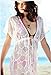 MG Collection® White Drawstring Waist Openwork Fashion Beach Swimsuit Cover-Up