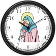 Mary & Baby Jesus or Madonna and Child No.1 - Christian Theme Wall Clock by WatchBuddy Timepieces (Black Frame)