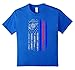 Marine America Flag Blue Red line - Cool Marine T shirt