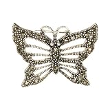 Sterling Silver Marcasite Butterfly Pin