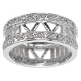 Pav CZ Roman Numeral Eternity Band Ring size 7 Emitations