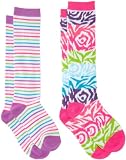 Jacques Moret Girls 7-16 Multi Colored Girls 2 Pack Knee High Socks