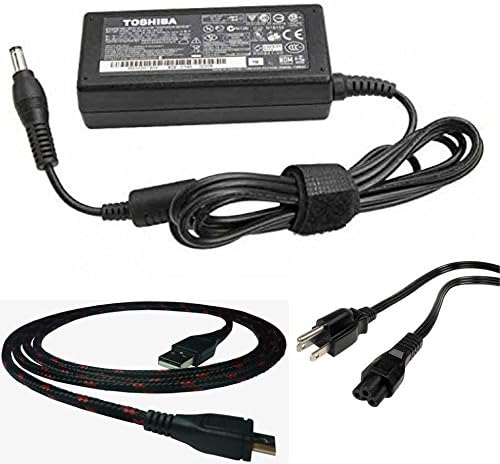 Genuine Toshiba 75W 19V 3.95A AC Adapter &amp; Gator Crunch 6FT Micro B USB Cord Combo Pack (Bulk packaging)