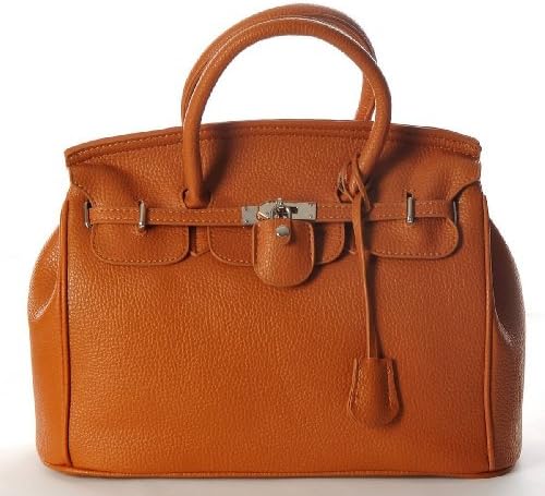 onegood Glamour Elegant PU Faux Leather Padlock Designer Inspired Shopper Hobo Tote Bag (camel)