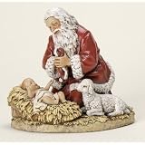 8.75 The Kneeling Santa with Baby Jesus Christmas Figure