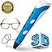 Manve Intelligent 3D Printing Pen, 3D Drawing Model Making Doodle Arts & Crafts Drawing, Stimulate childrens’ creativity,  improve spatial thinking ability.(Send ABS Fibrous Material)