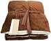 Set of 2 pieces Faux fur throw blanket is the perfect wedding or housewarming gift - Chestnut Brown