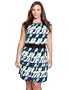 eloquii Printed Pleat Dress Women's Plus Size