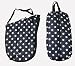 English Horse Saddle Carrier White Polka Dots Black Set