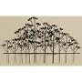 Iron Forest Small Metal Wall Art, 25"Hx44"W, BLACK