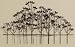 Iron Forest Wall Art 25"hx44"w Black