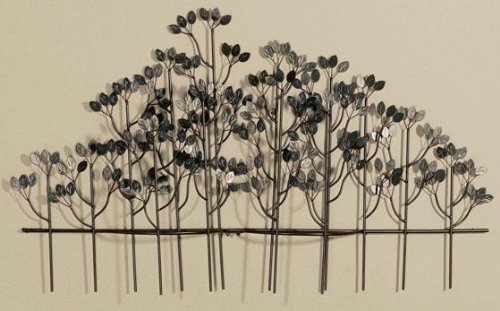 Iron Forest Wall Art 25"hx44"w Black