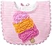Mud Pie Baby Girl Bib Applique, Multi, One Size