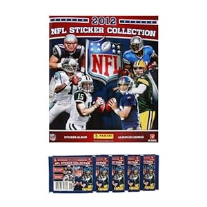 2012 NFL Sticker Collection Super Combo - Football Sticker Album + 18 Sticker Packets (126 NFL Stickers)