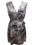 Black Lavender Creme Abstract Print Backless Sheath Dress