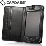CAPDASE iPhone 4S / 4 �б� �褳���� Bi-fold �֥å������� �ܳ��������� �֥�å�(�ɥå����ͥ���&����ۥ󥸥�å� ����å� �Ĥ�) WCIH4S-5001