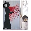 Duschvorhang Wannenvorhang Psycho! Ma�e 180x200cm incl. 12 Ringe