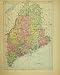 1883 MAP MAINE NORTH AMERICA BRITANNICA NINTH EDITION