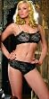 French Lace Crop Top And Lace Up Front Thong
