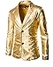 CIC Collection Men's Metallic Slim Fit Casual Two Button Blazer Jacket