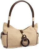 SR SQUARED by Sondra Roberts Canvas Zip-Top Hobo with Ring