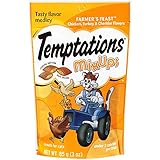 TEMPTATIONS MixUps Treats for Cats FARMER'S FEAST Flavor 3 Ounces (Pack of 12)