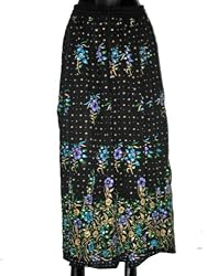 Womens Long Skirts Dcrapechic Floral Sequin Beaded Bellydance Black Blue Bohemian Skirt