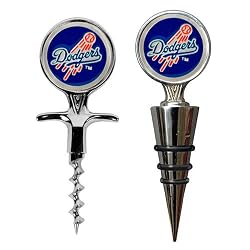 Los Angeles Dodgers MLB Cork Screw and Wine Bottle Topper Set by Great American Products