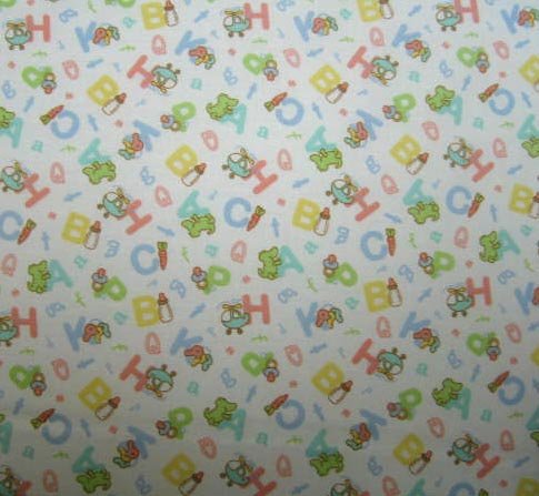 Picture of Cozy SheetWorld Fitted Pack N Play (Graco Square Playard) Sheet - Baby ABC - Made In USA PP3636-W242 (Playard Bedding)