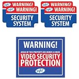 Indoor Video Security System Warning Signs/ with 4 window warning stickers Indoor Video Security System Warning Signs/ with 4 window warning stickers