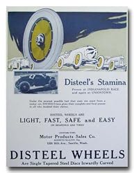 1923 Disteel Wheels Advertisement Poster Print