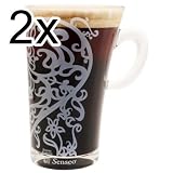 2x Senseo Marcel Wanders Design Latte Macchiato Tasse en verre (260ml)